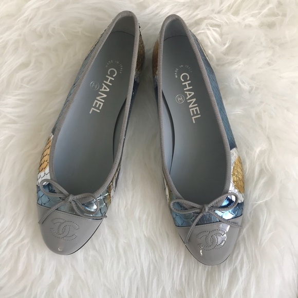 ⭐️NIB⭐️Chanel ballet flat shoes with Python !!!! - Picture 1 of 4